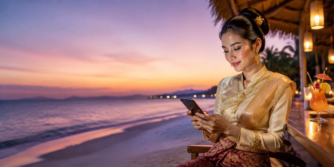 ငပလီပင်လယ်ကမ်းခြေမှာ ဖုန်းအားကစားလောင်းကစားနေသူများ